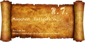 Maschat Tulipán névjegykártya